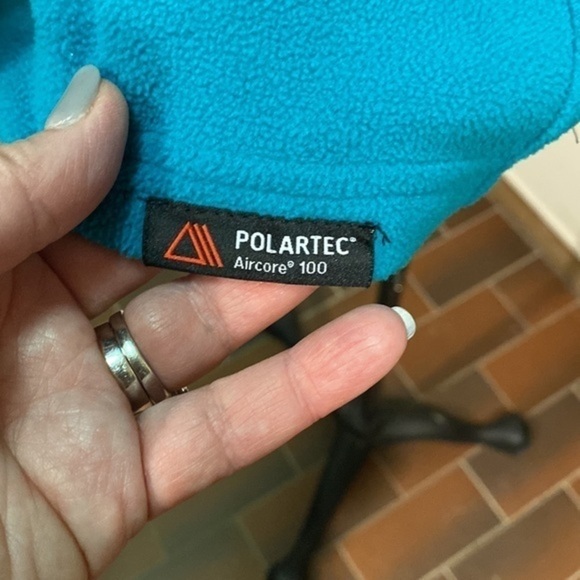 Lands’ End teal green lightweight 1/2 zip layering Polarfleece layering … - Picture 6 of 8